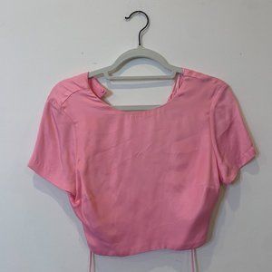 Zara Pink Silk Top